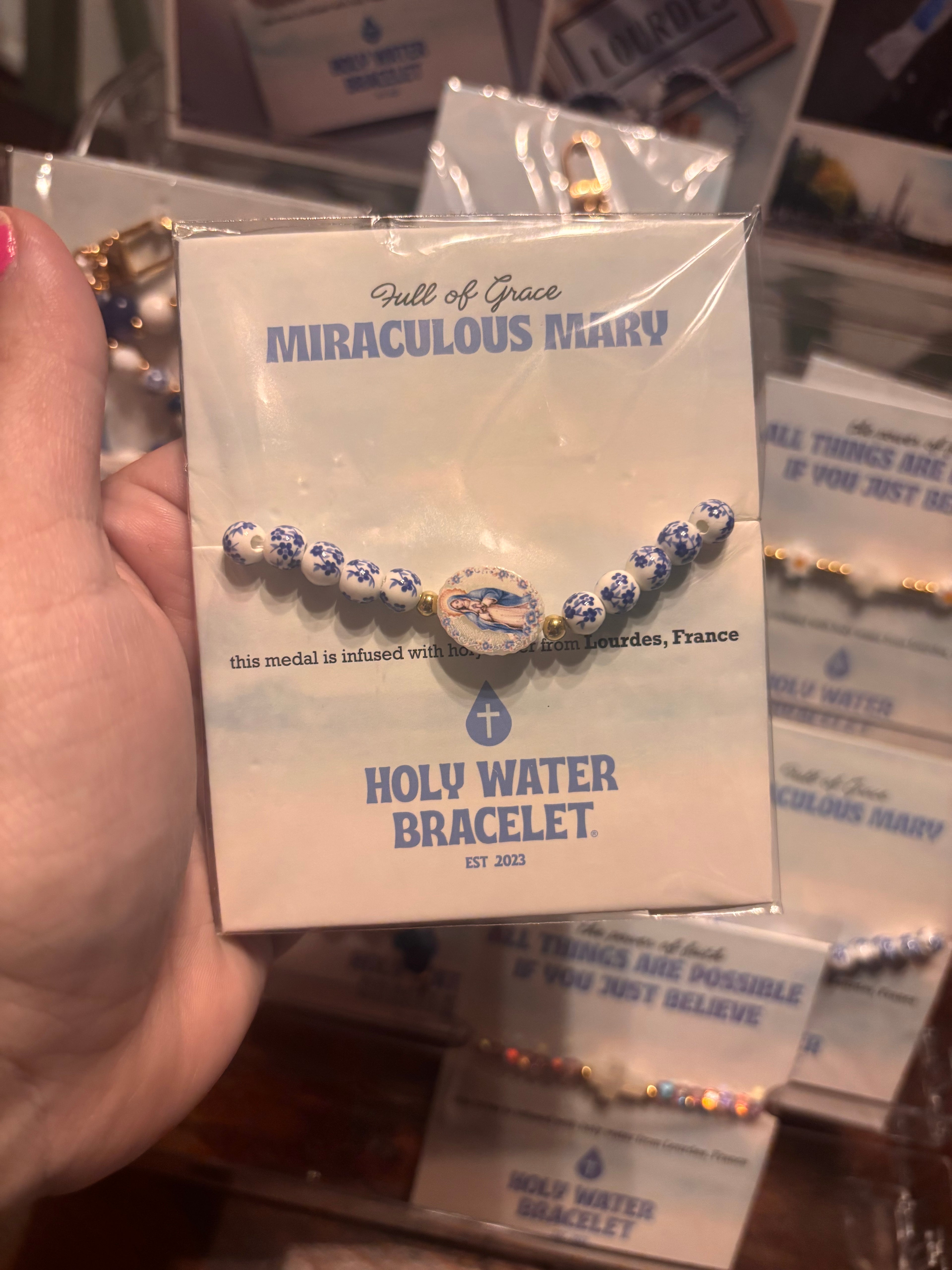 Holy Water Blessed Mother Porcelain bracelet