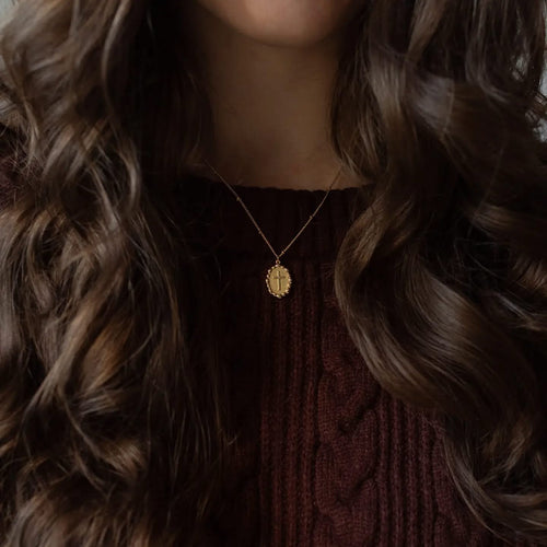 Beaded Cross Pendant Necklace