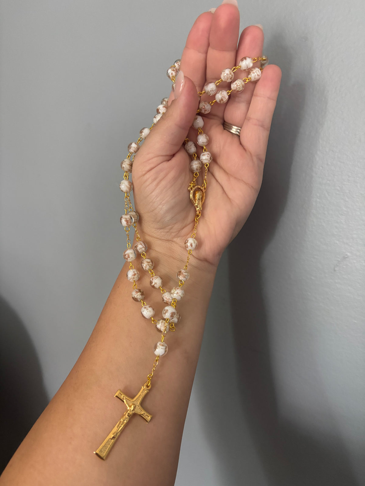 Luminous White Rosary