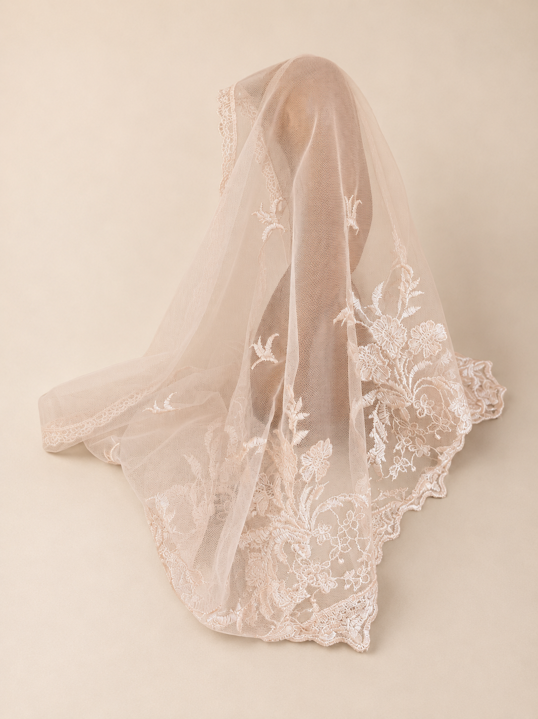 Irene Oatmeal Infinity Chapel Veil