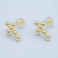 Cross Beaded Bubble Studs