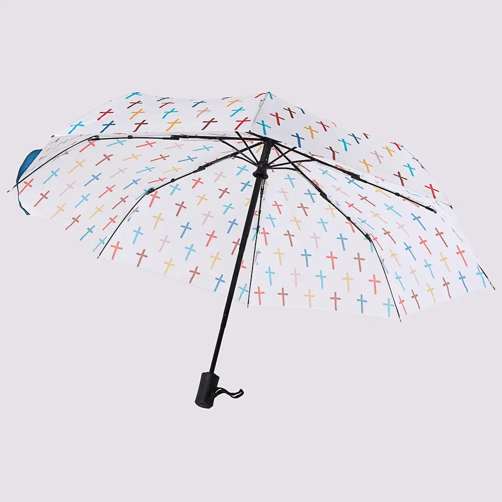 Multi Colored Crosses Umbrella