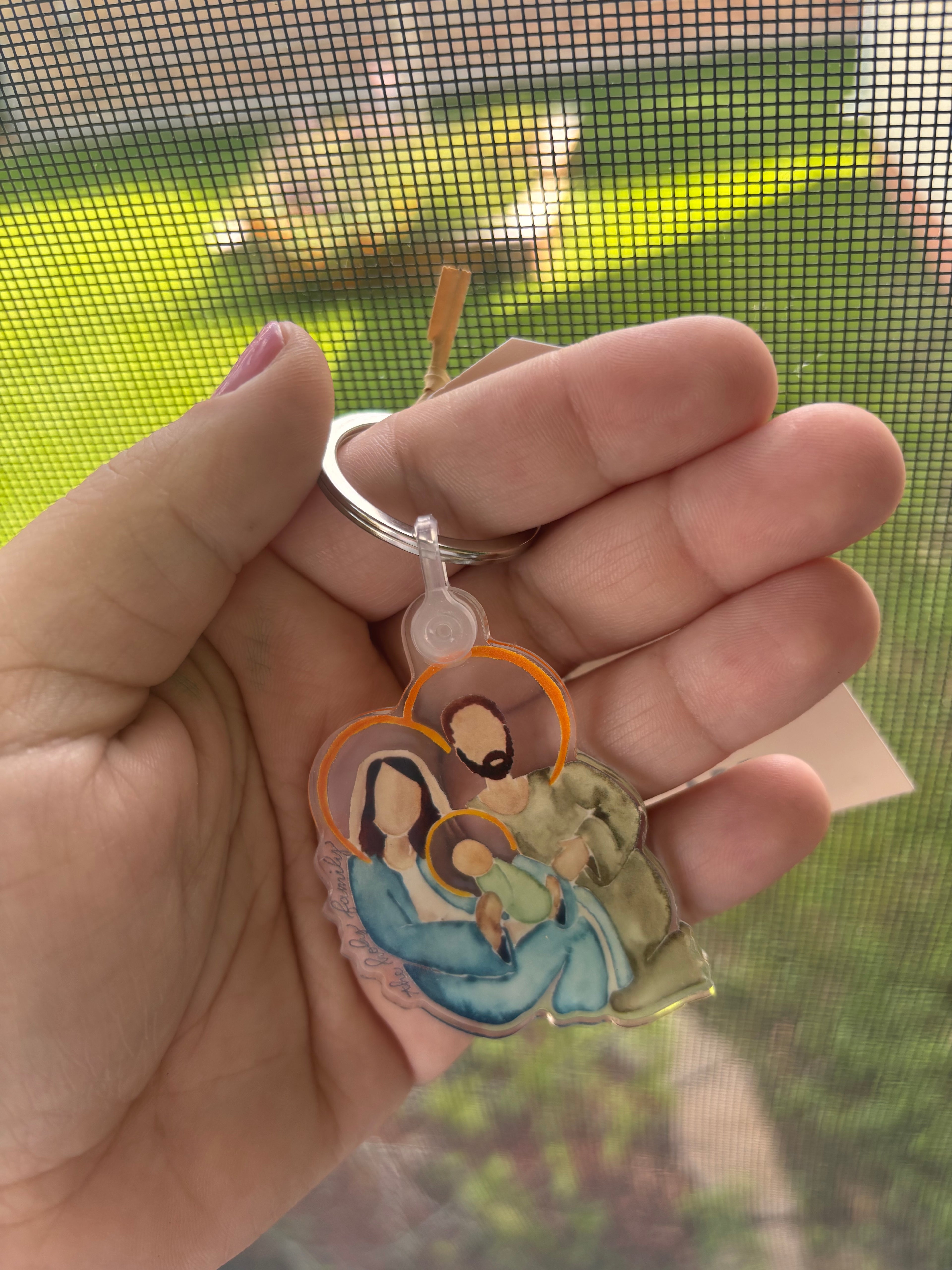 Holy Family Keychain