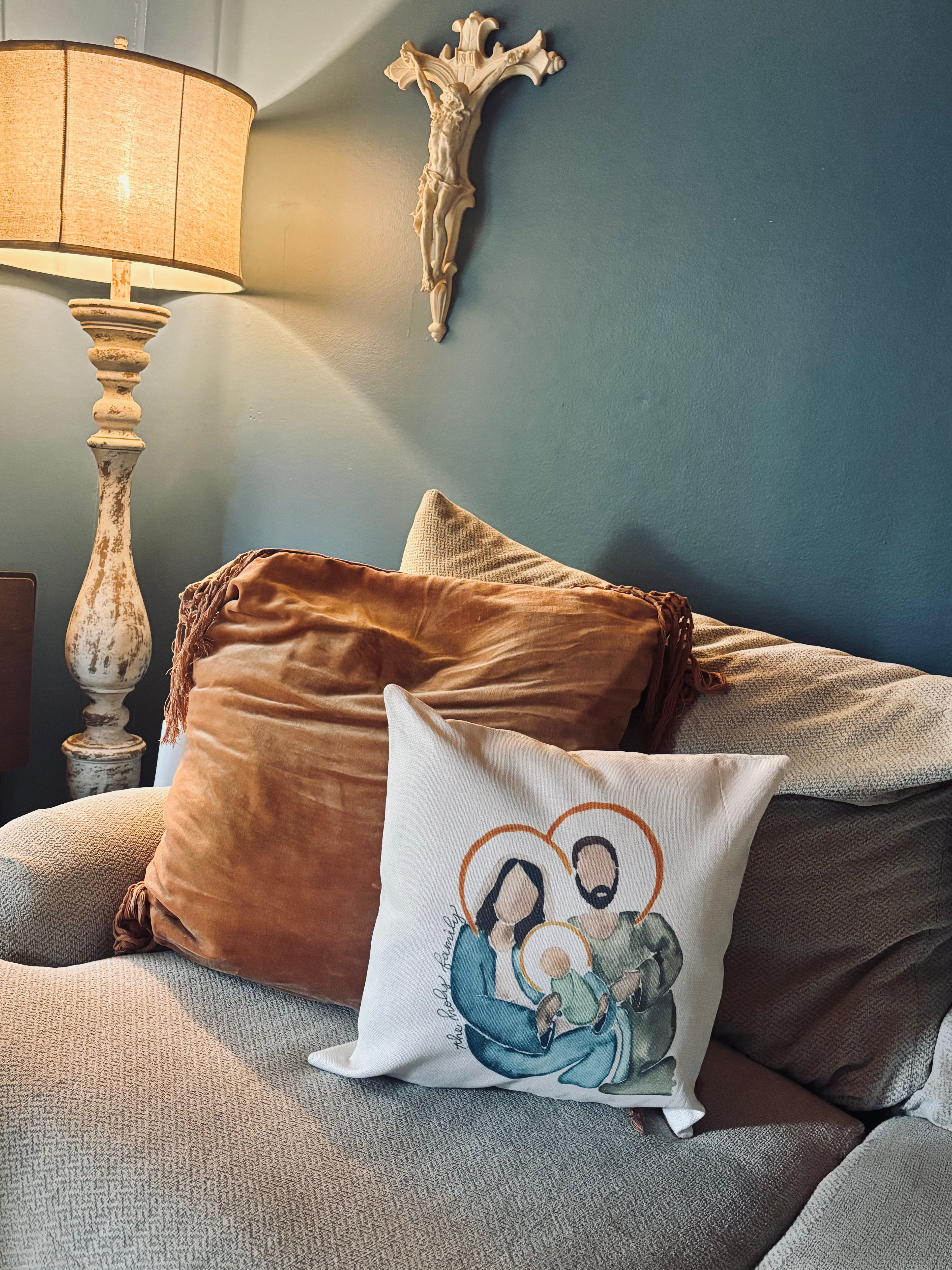 Holy Family Throw Pillow