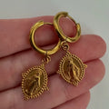 Holy Mother Hoop Earrings