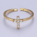 Crystal Cross Ring
