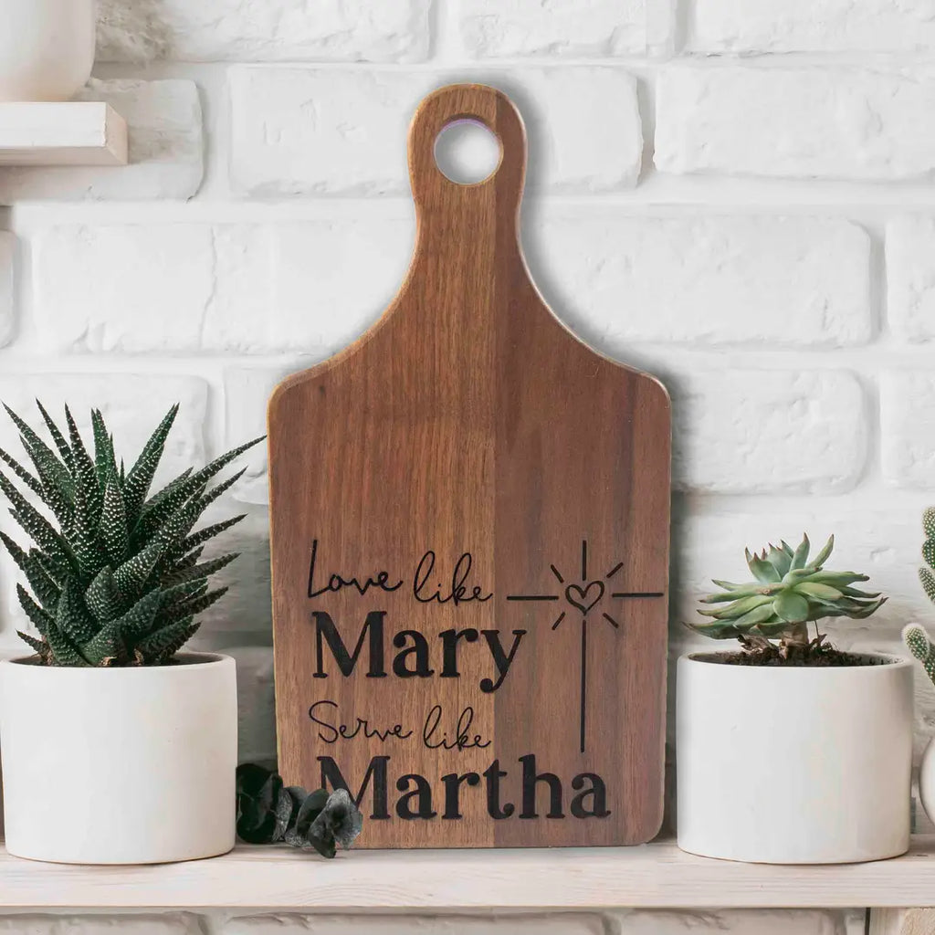 Love Like Mary Engraved Cutting Board