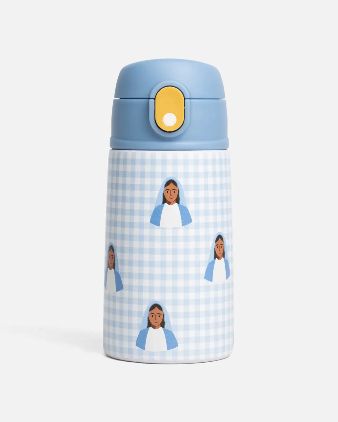 Mary Water Bottle Gingham Print