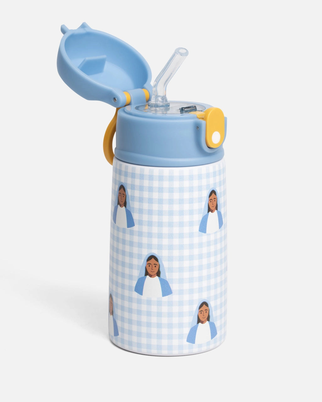 Mary Water Bottle Gingham Print
