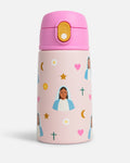 Mary Water Bottle Pink Lid