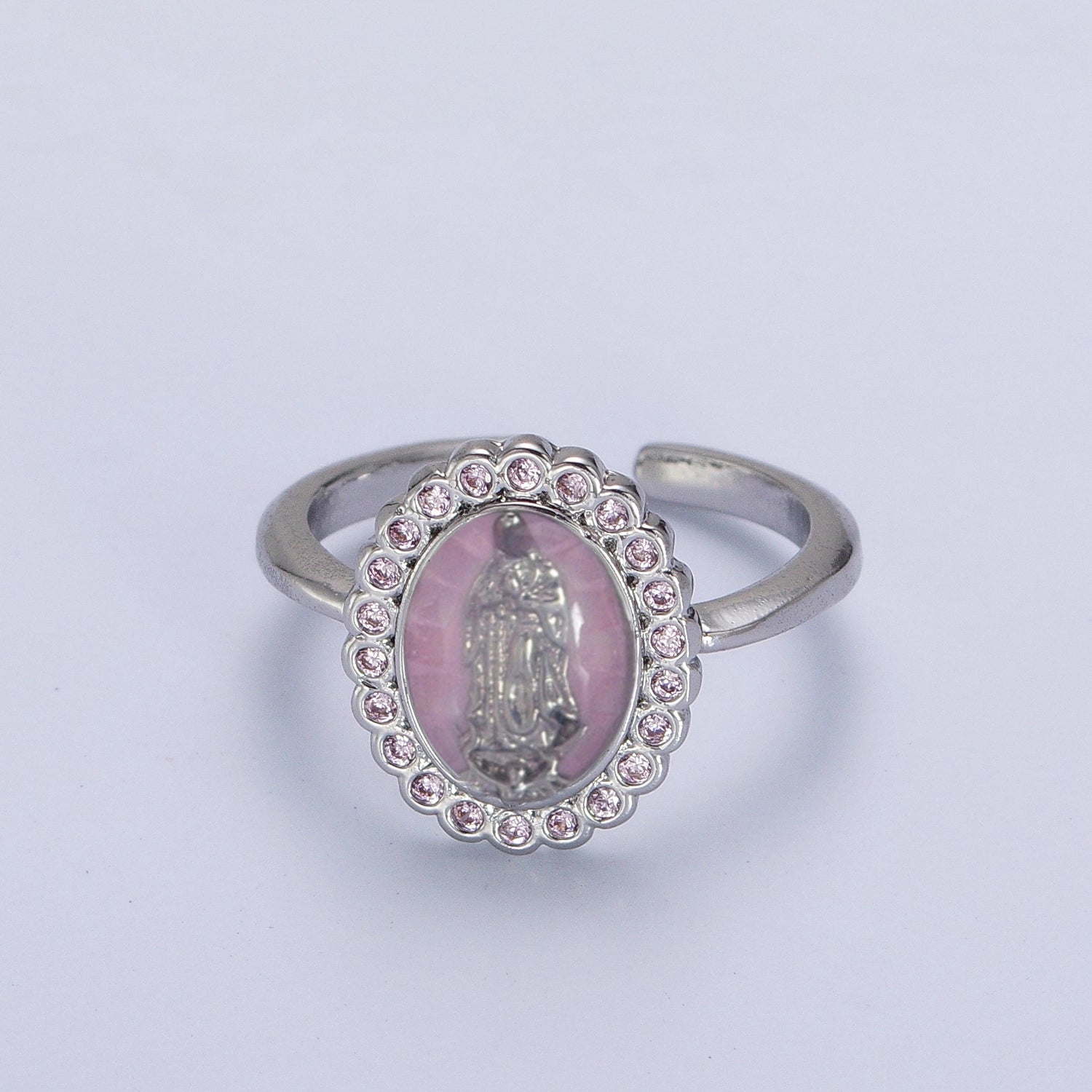 Virgin Mary Rhinestone Ring