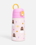 Jesus water bottle w/ purple crosses