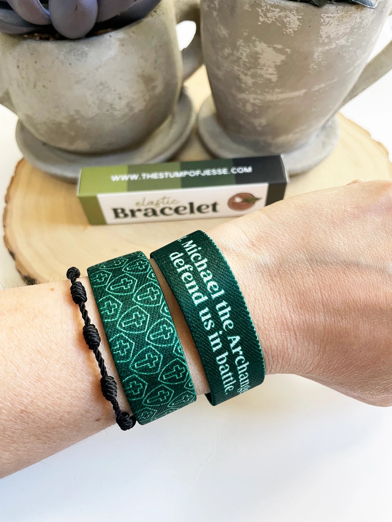 St. Michael Archangel Elastic Reversible Bracelet