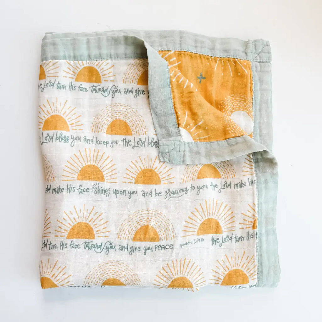 The Blessing Double Sided Muslin Blanket