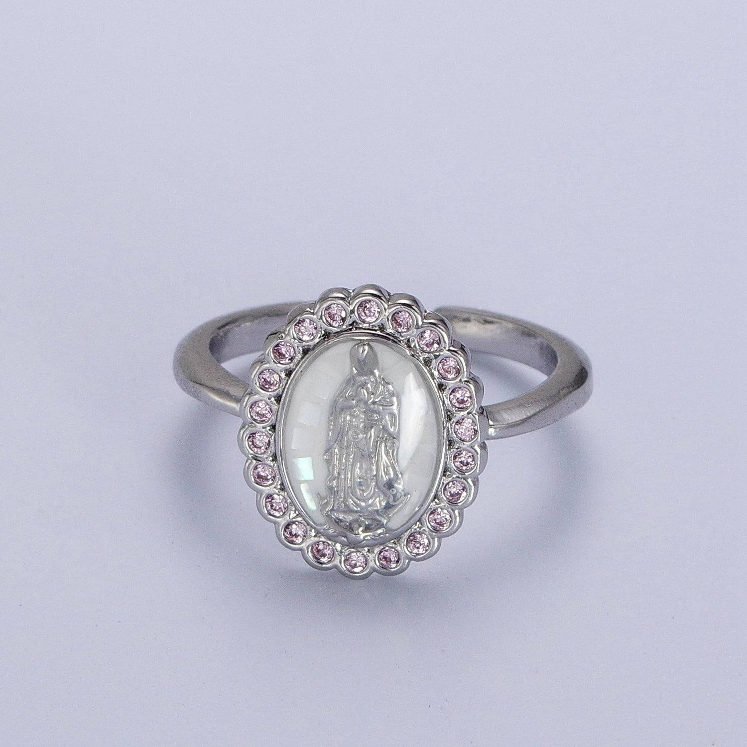 Virgin Mary Rhinestone Ring