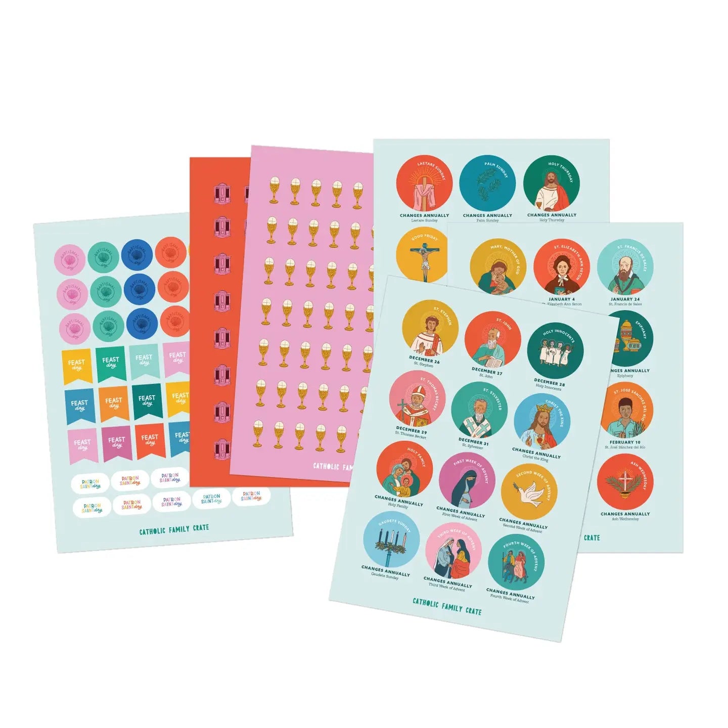 A year of Catholic Stickers
